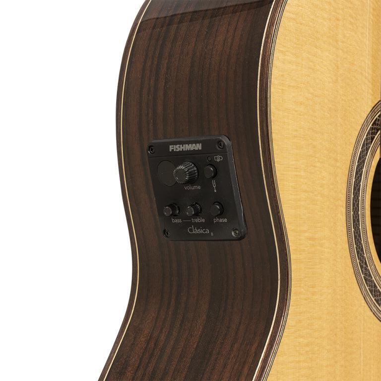 Angel Lopez Mazuelo klassisk guitar m/massiv gran dæk og Fishman Pick-up