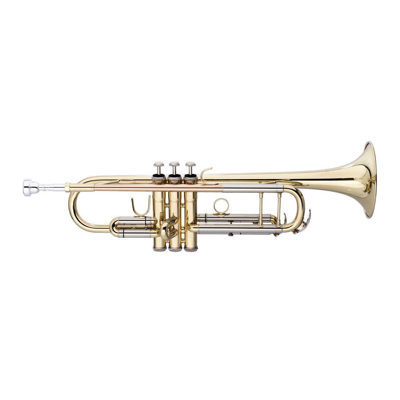 Stagg LV-TR5205 Bb Trumpet, ML-Bore, Leadpipe in Gold Brass, with Soft Case