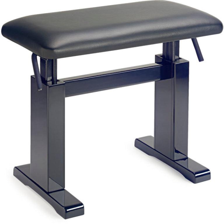 Stagg PBH 780 BKP LBK hydraulisk klaverbænk, højglans sort m/sort lædersæde