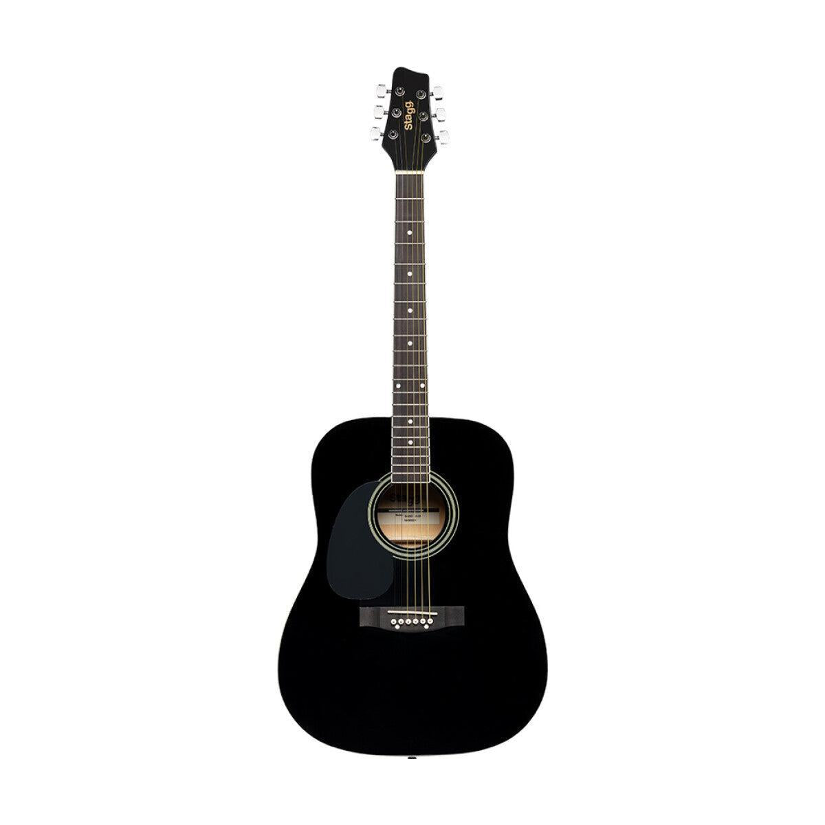 Stagg SA20D LH-BK – Venstrehåndet western-guitar (dreadnought, sort)