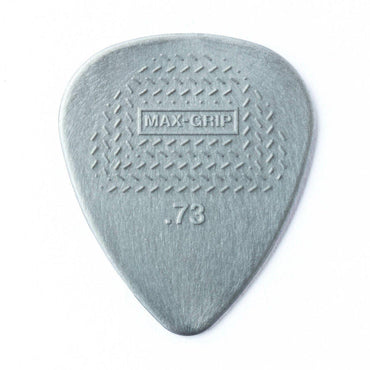 Nylon-guitarplektre med grebsoverflade og tykkelse på 0,73 mm i grå farve