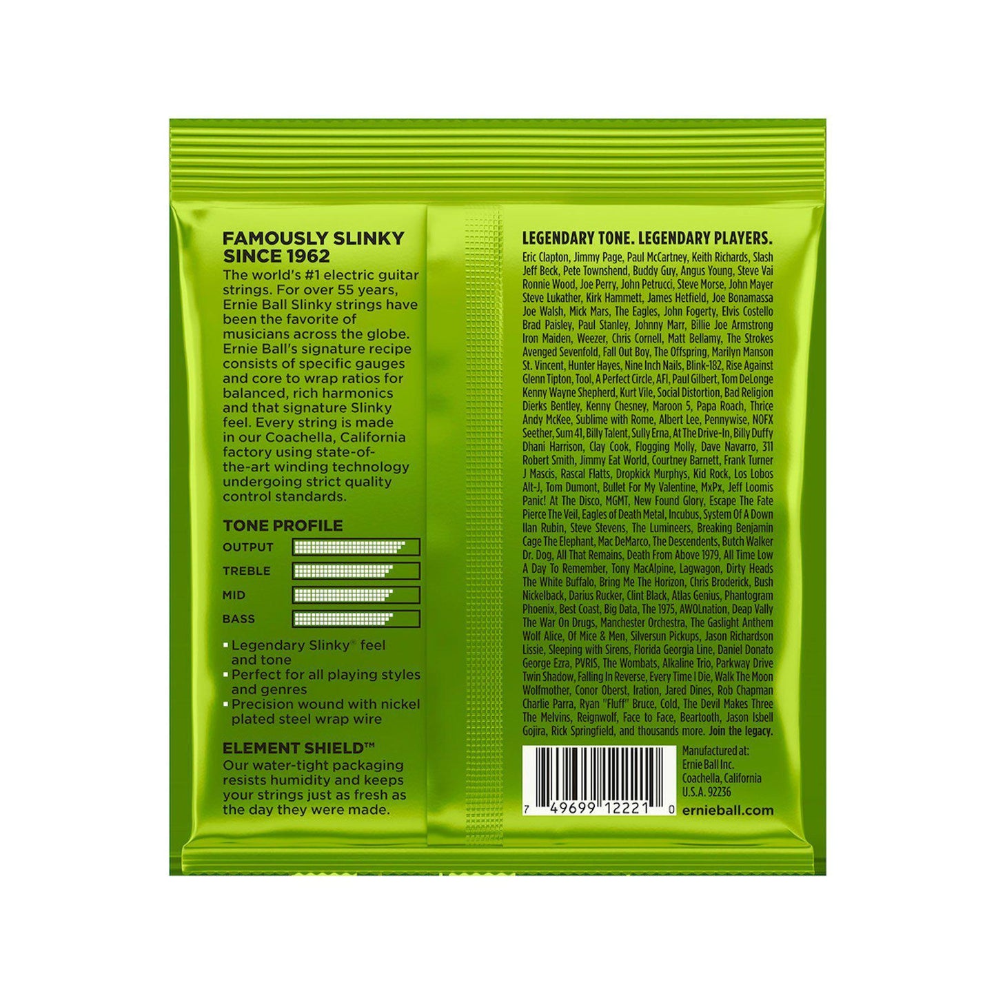 Ernie Ball 2221 Regular Slinky Strenge til El-guitar .10-.46 - BORG SOUND