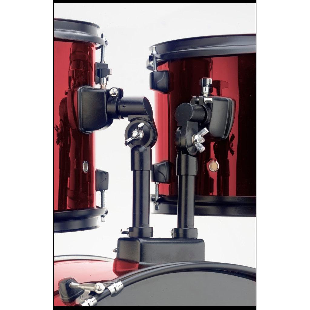 Stagg 5-piece, 22" drum set complete with hardware and cymbals, burgundy