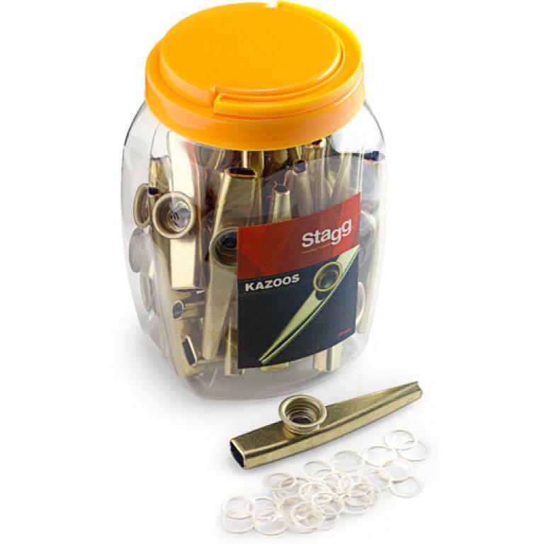 Stagg KAZOO METAL-30 – Box med 30 metal kazooer