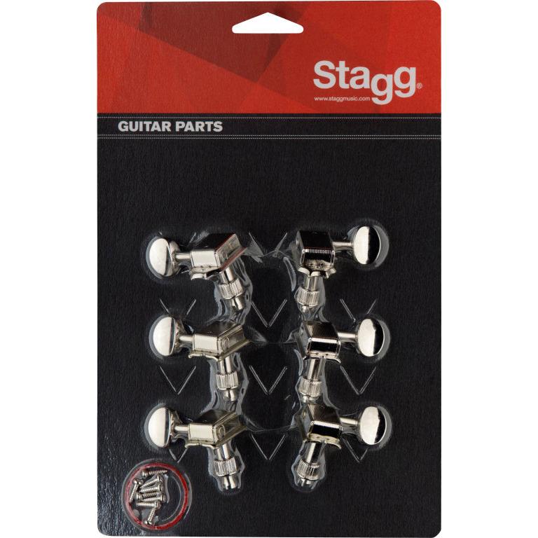 Stagg KG648NK – 6-in-line låsbare stemmeskruer til elguitar