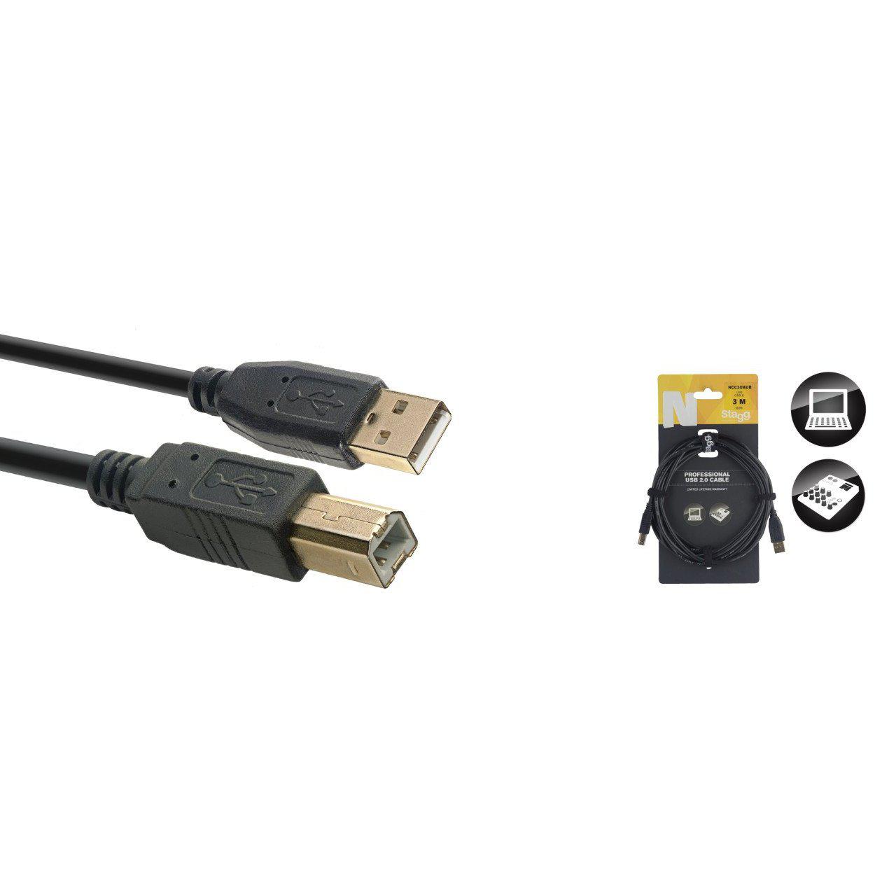 Stagg NCC(X)UAUB USB 2.0 kabel, USB A til USB B