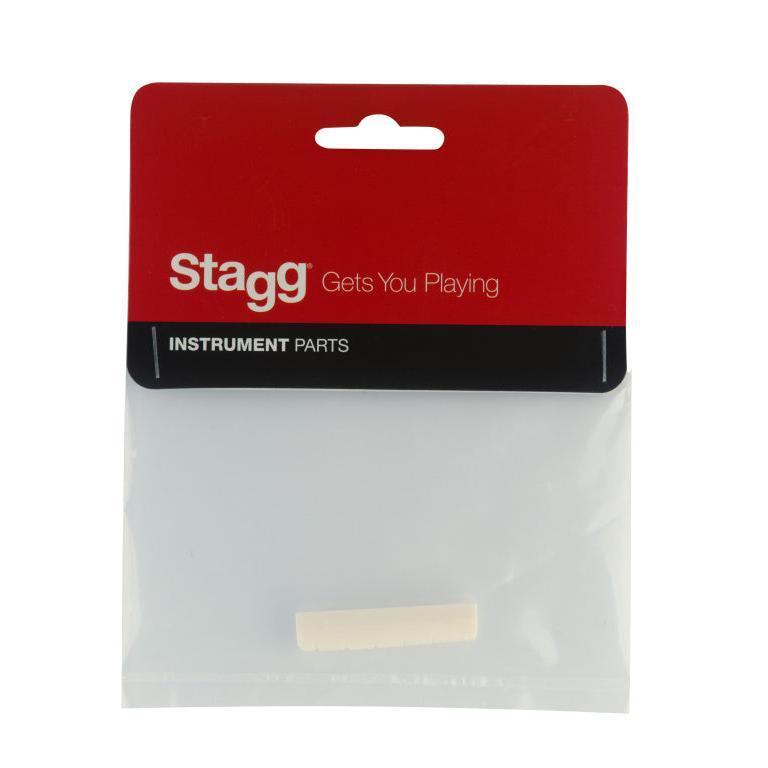 Stagg SP-NTWS-BONE – Akustisk guitar topsaddel i ben, slidset