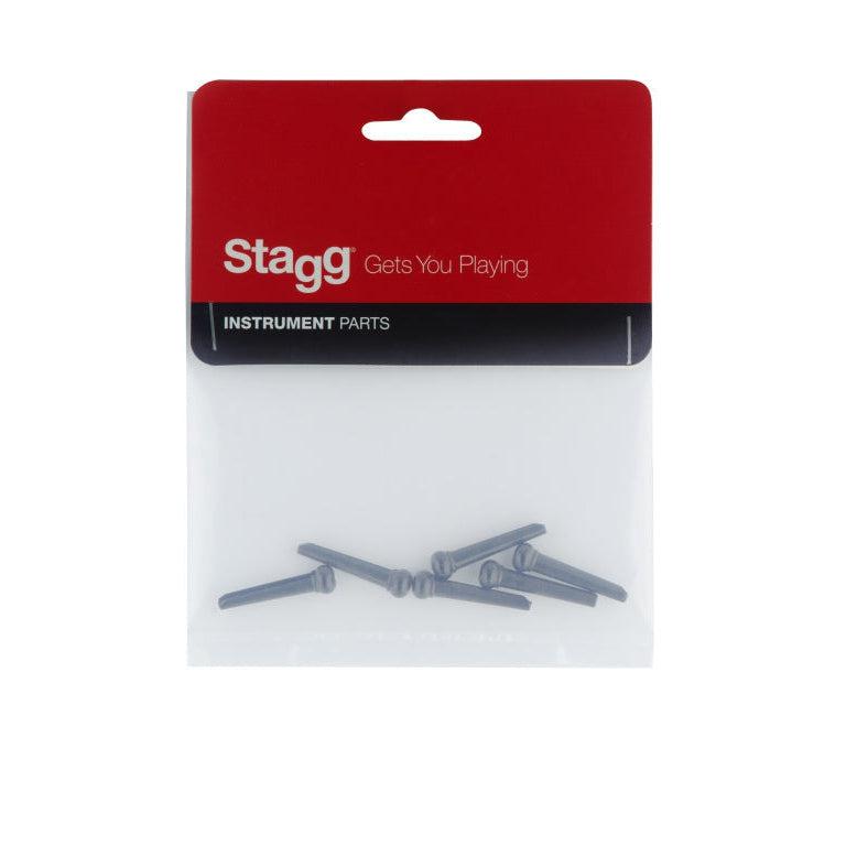 Stagg barons for acoustic guitar in plastic, black