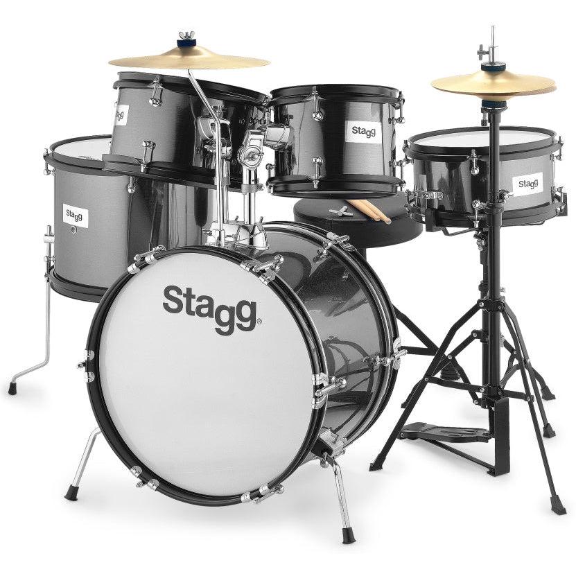 Stagg TIM JR 5/16B BK – Junior trommesæt med 5 trommer, sort