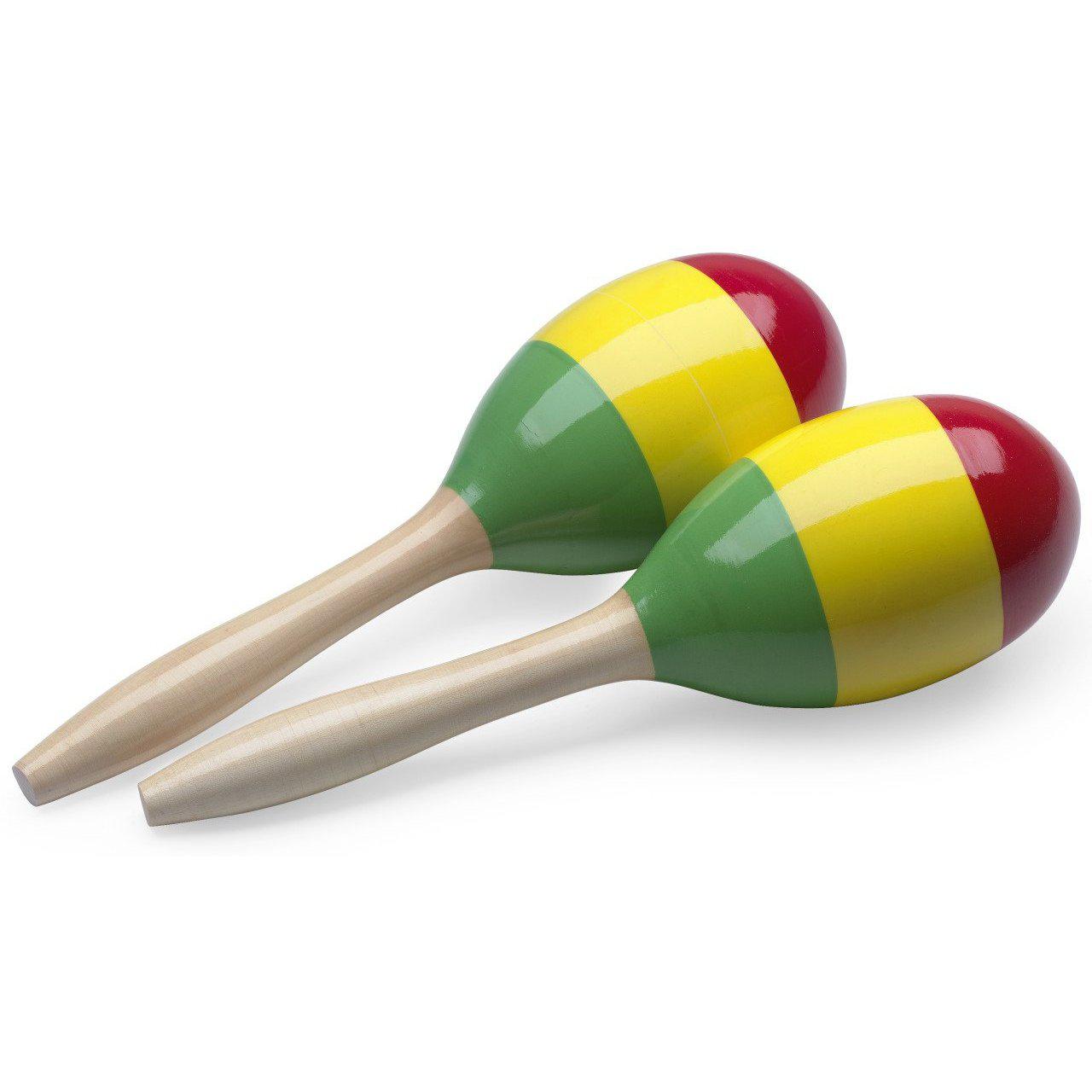 Stagg wooden maracas, Reggae Finish, 29 cm