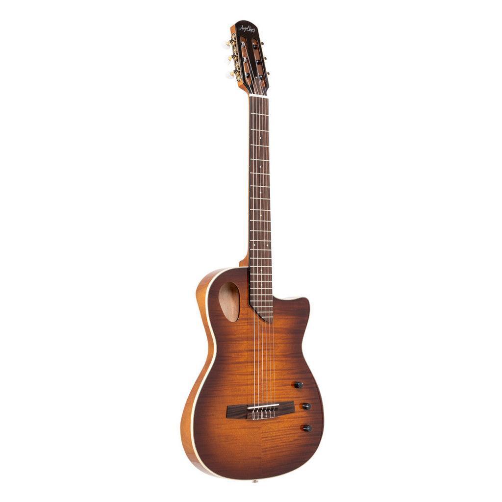 Angel Lopez SHERRY CE TB Hybrid Nylon Electric Semi-acoustic guitar, Tobacco sunburst
