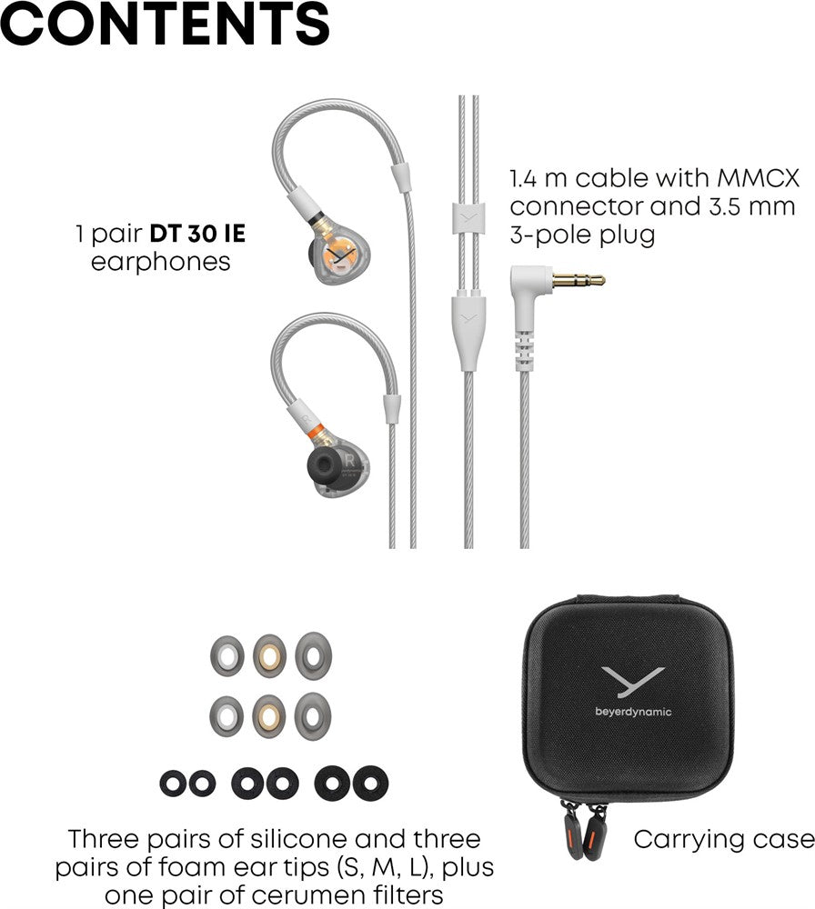 Beyerdynamic DT 30 IE - Professionel IEM med høj passiv støjreduktion