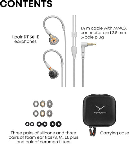Beyerdynamic DT 30 IE - Professionel IEM med høj passiv støjreduktion