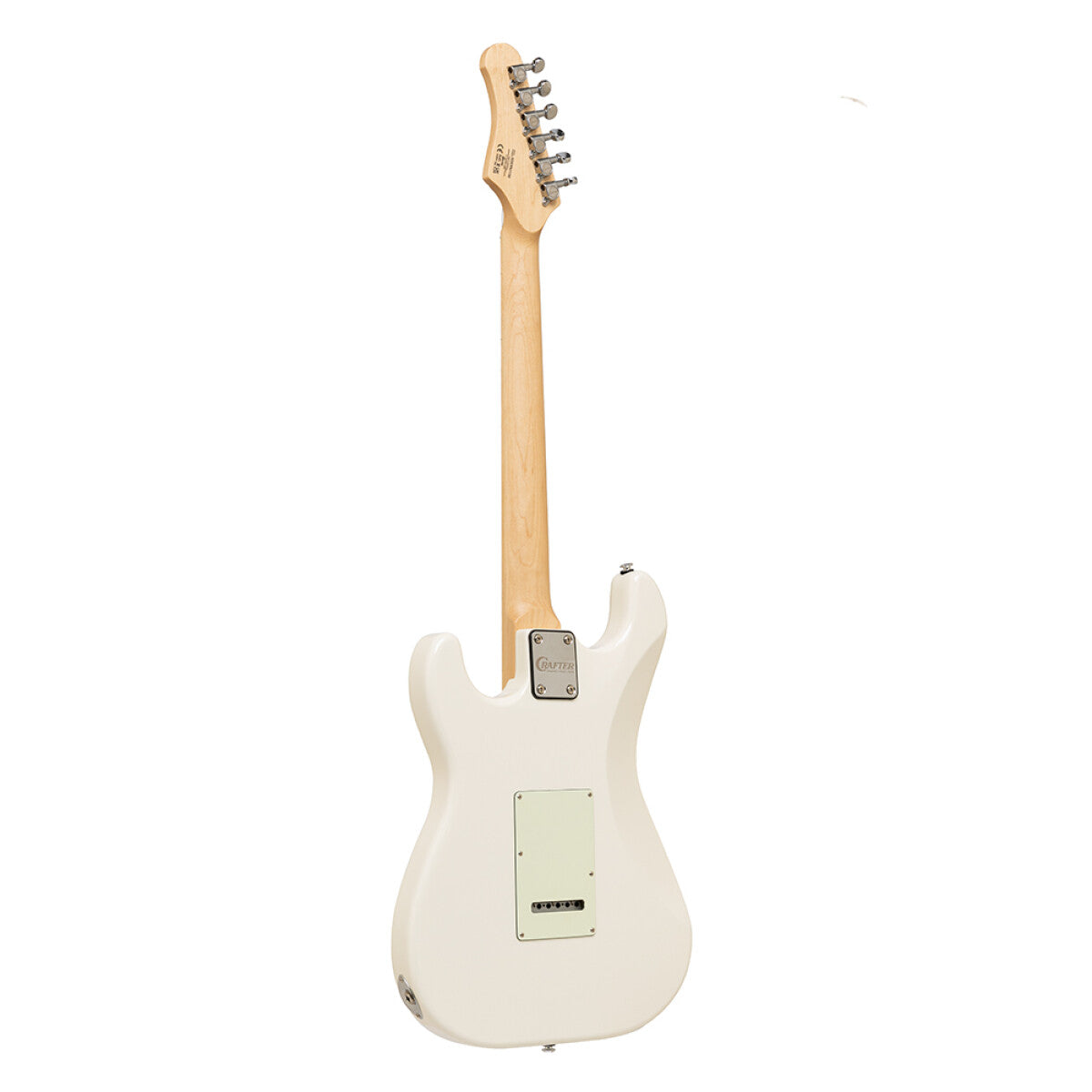 Crafter CHARLOTE SM OW – S-style elguitar HSS med gigbag (Olympic White)