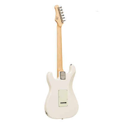Crafter CHARLOTE SM OW – S-style elguitar HSS med gigbag (Olympic White)