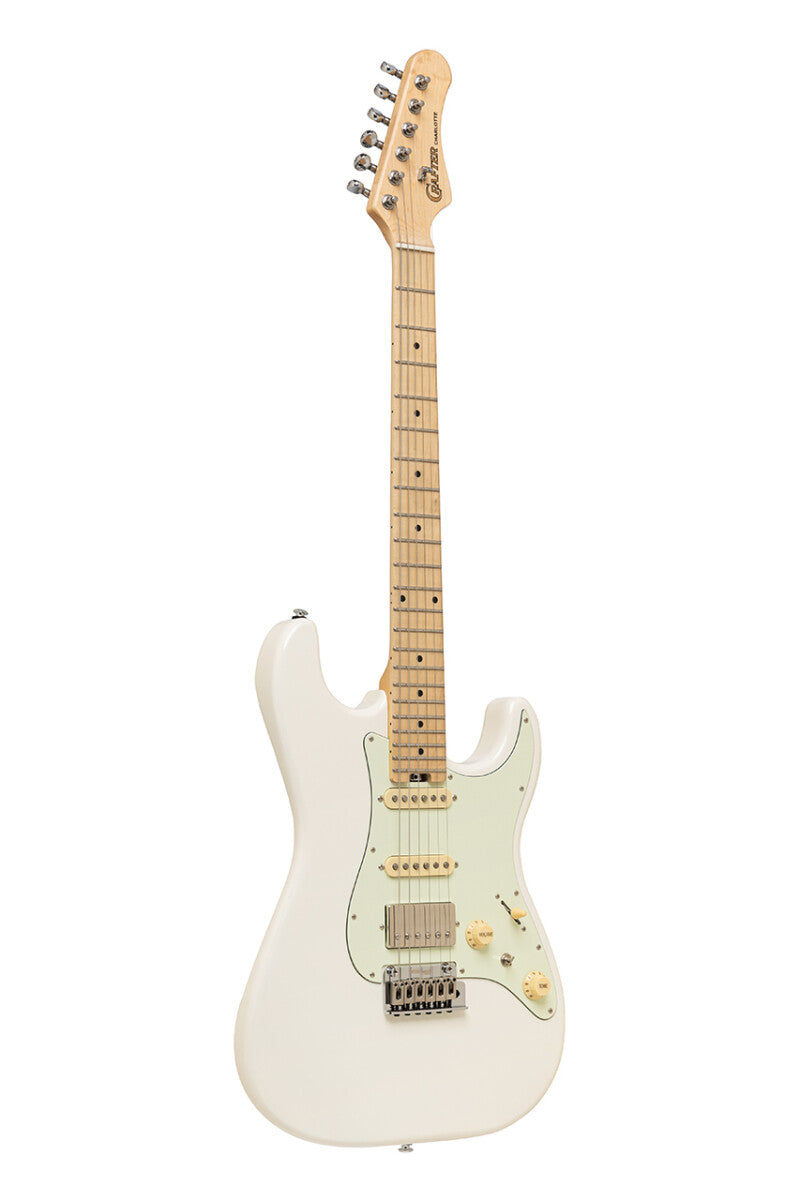 Crafter CHARLOTE SM OW – S-style elguitar HSS med gigbag (Olympic White)