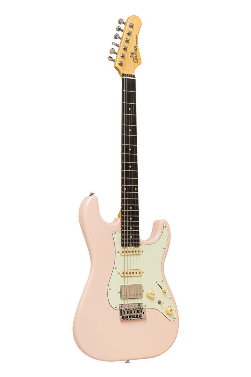 Crafter CHARLOTE SR SP – S-style elguitar HSS med gigbag (Seoul Pink)