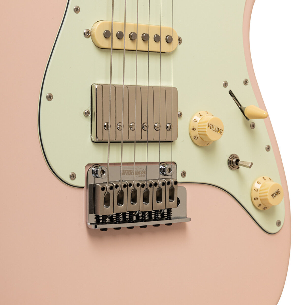 Crafter CHARLOTE SR SP – S-style elguitar HSS med gigbag (Seoul Pink)