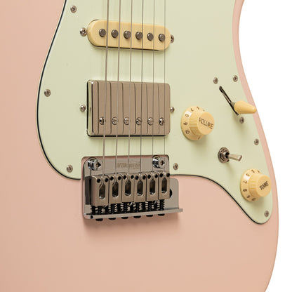 Crafter CHARLOTE SR SP – S-style elguitar HSS med gigbag (Seoul Pink)