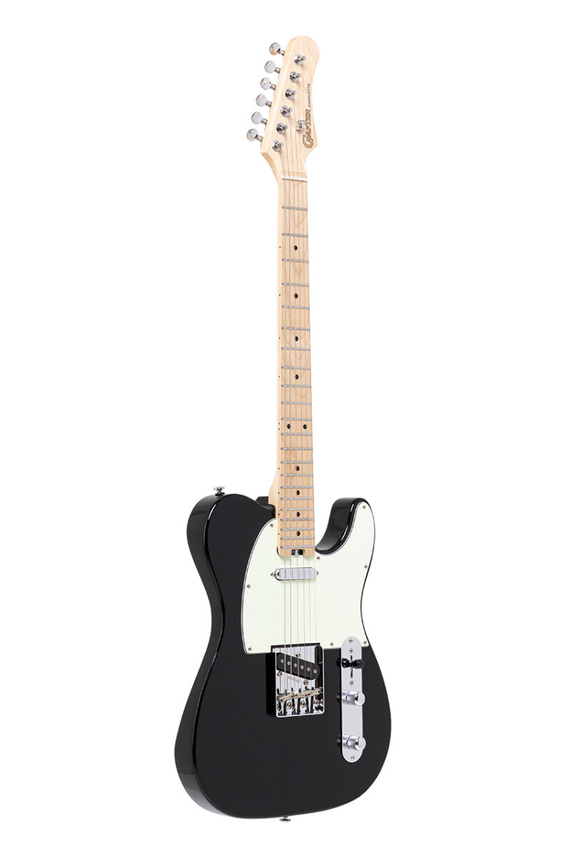 Crafter CHARLOTE TM CBK – T-style elguitar med gigbag (Cosmic Black)