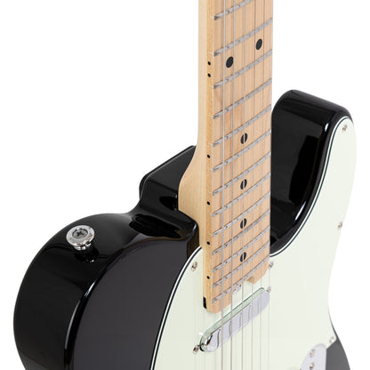 Crafter CHARLOTE TM CBK – T-style elguitar med gigbag (Cosmic Black)