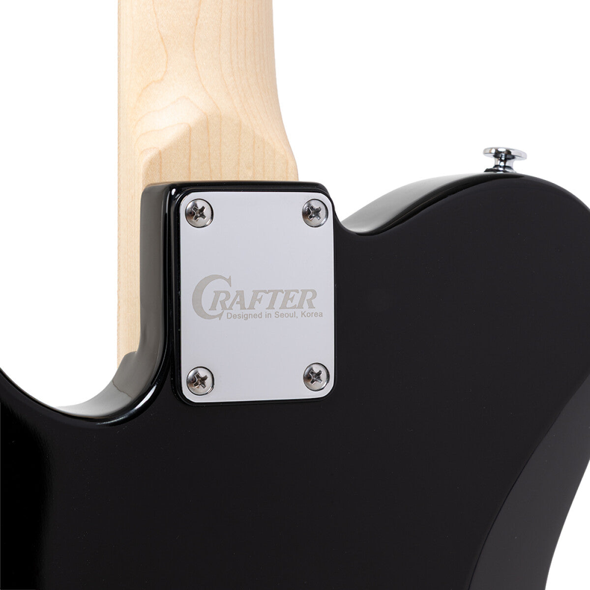 Crafter CHARLOTE TM CBK – T-style elguitar med gigbag (Cosmic Black)