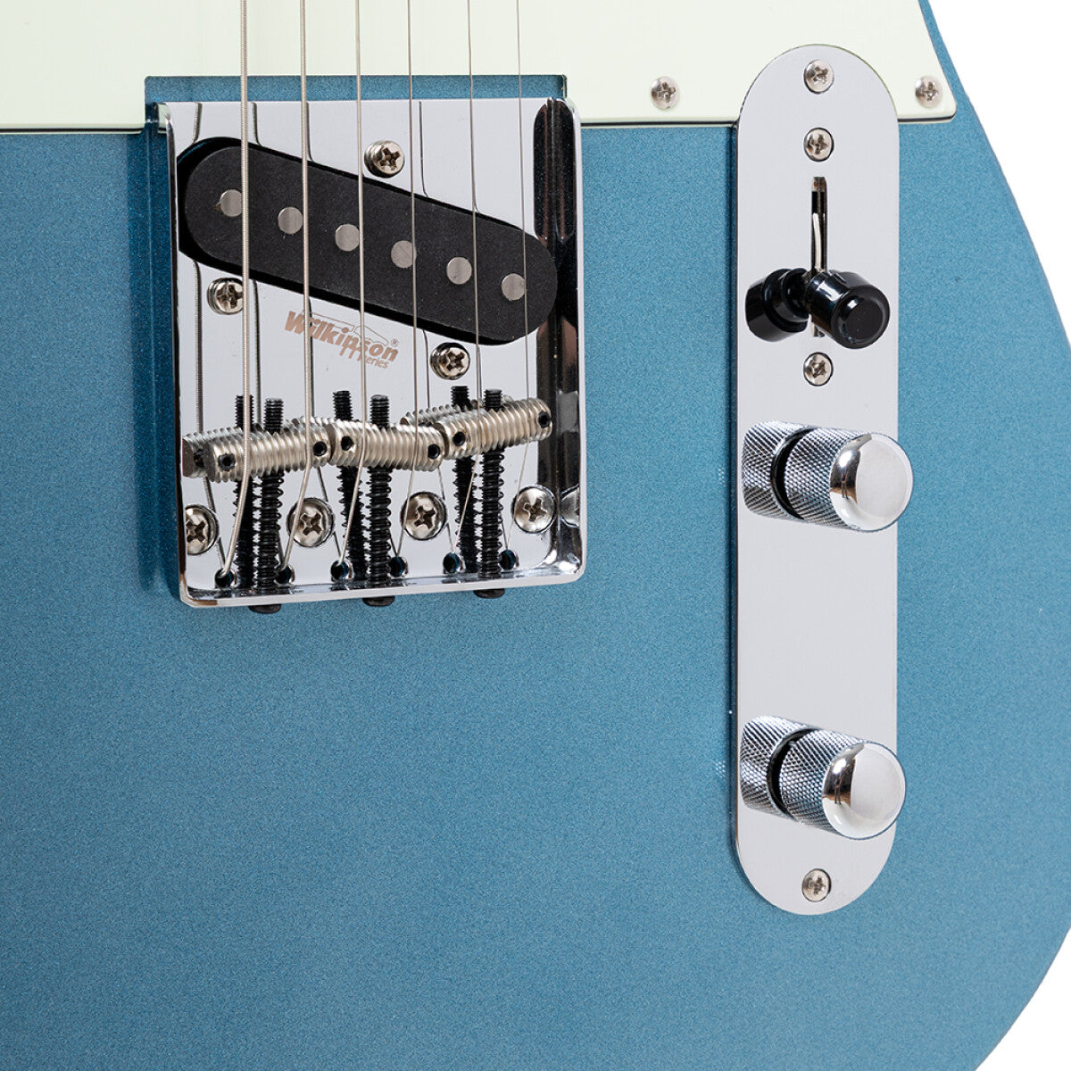 Crafter CHARLOTE TM LPB – T-style elguitar med gigbag (Lake Placid Blue)