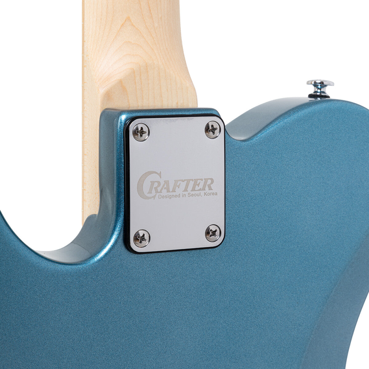 Crafter CHARLOTE TM LPB – T-style elguitar med gigbag (Lake Placid Blue)