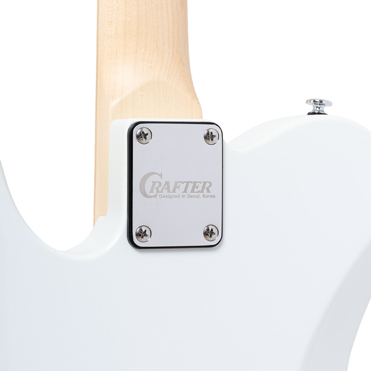 Crafter CHARLOTE TM OW – T-style elguitar med gigbag (Olympic White)