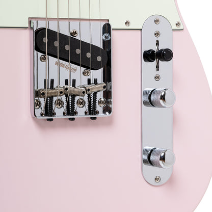 Crafter CHARLOTE TM SP – T-style elguitar med gigbag (Seoul Pink)