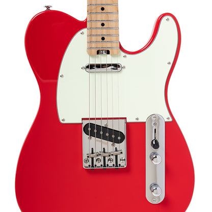 Crafter CHARLOTE TM VR – T-style elguitar med gigbag (Vintage Red)