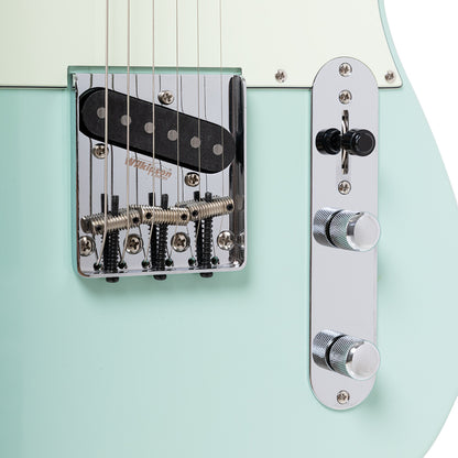 Crafter CHARLOTE TR AG – T-style elguitar med gigbag (Area Green)