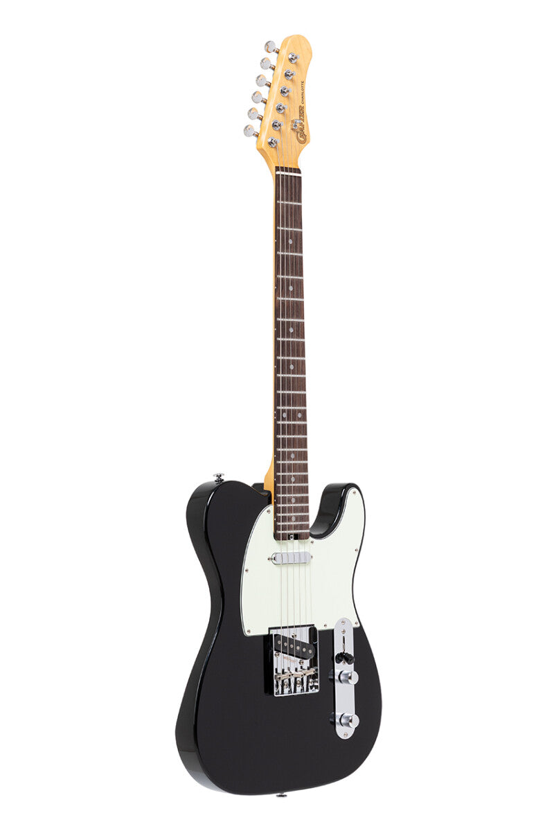 Crafter CHARLOTE TR CBK – T-style elguitar med gigbag (Cosmic Black)