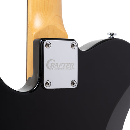 Crafter CHARLOTE TR CBK – T-style elguitar med gigbag (Cosmic Black)