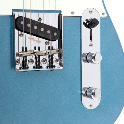 Crafter CHARLOTE TR LPB – T-style elguitar med gigbag (Lake Placid Blue)