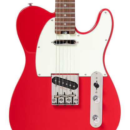 Crafter CHARLOTE TR VR – T-style elguitar med gigbag (Vintage Red)