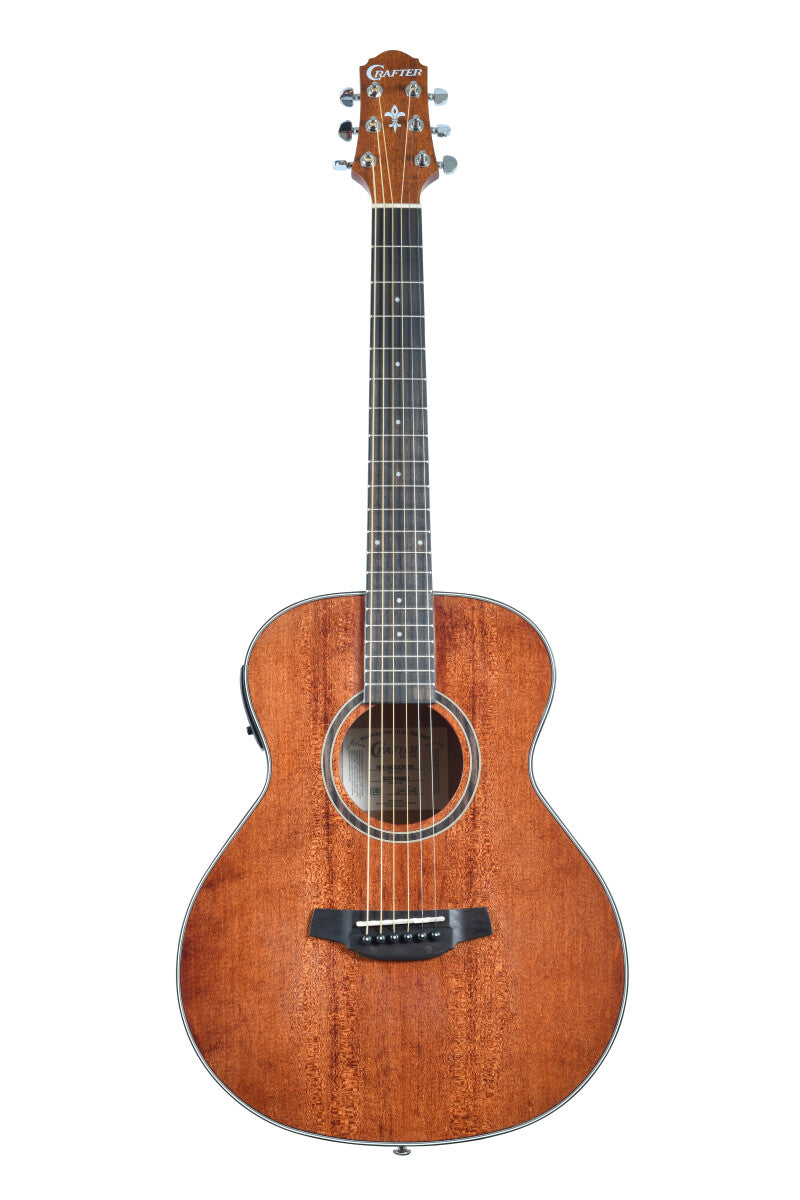 Crafter HM100E-BR – Mini western guitar med pickup (Brown)