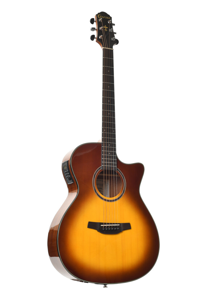 Crafter HT250-CE-BRS – Orchestra western guitar med cutaway og pickup