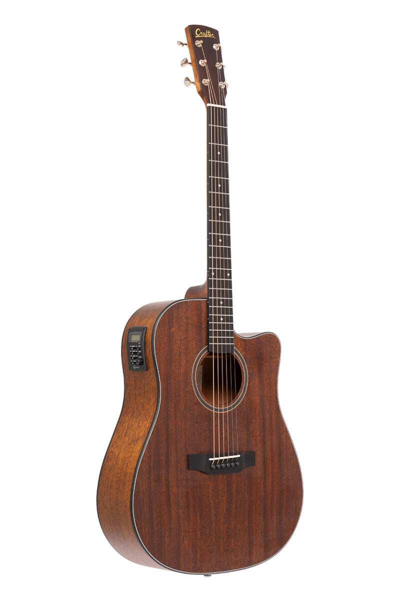 Crafter LITE D15CE – Dreadnought western guitar med massiv mahogni top