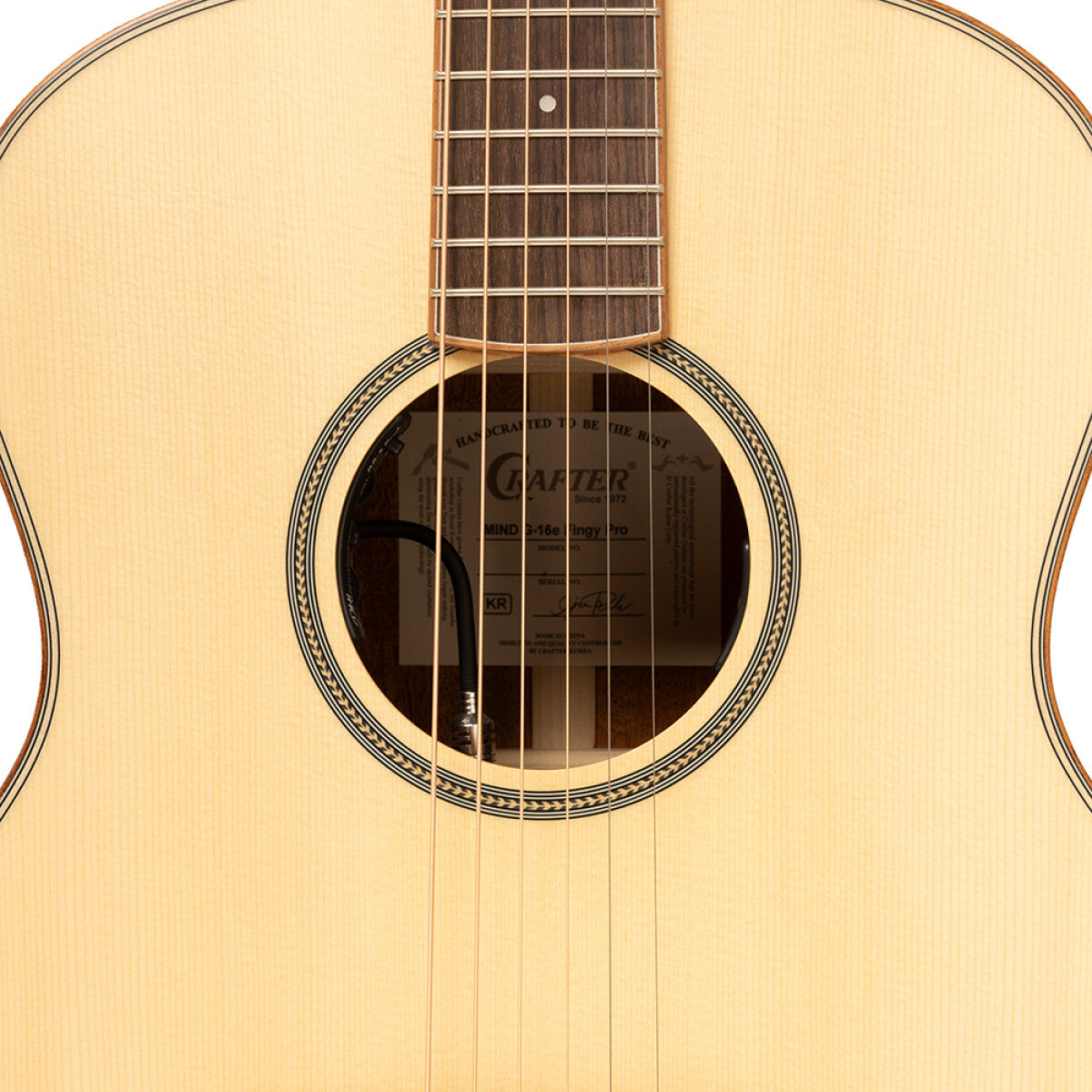 Crafter MIND G16E FGY N – Fingerstyle Grand Auditorium western guitar med massiv gran top