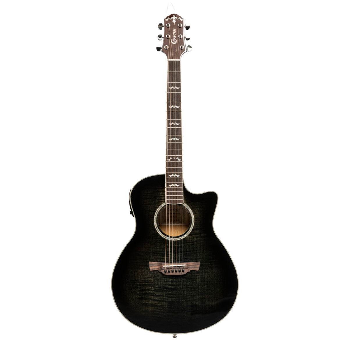 Crafter NOBLE TBK – Small Jumbo western guitar med flamed maple top