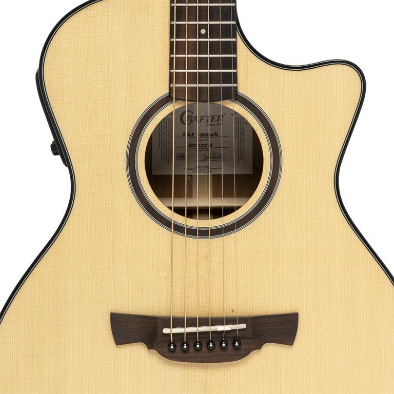 Crafter ABLE T600CE N Orchestra elektrisk-akustisk guitar med massivt grandæk