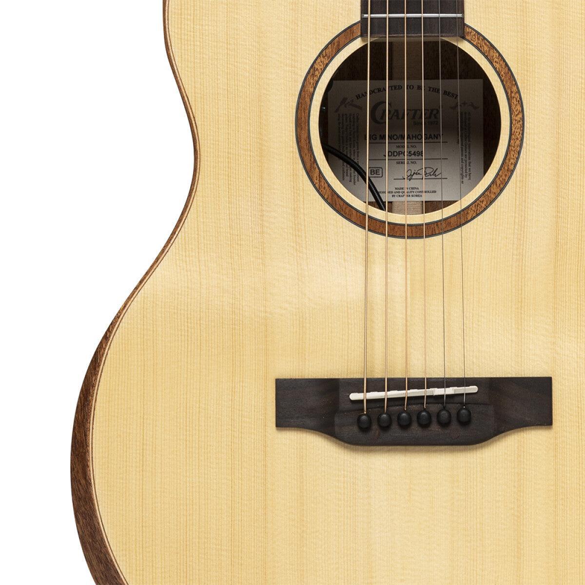 Crafter BIG MINO MAHO – Akustisk/elektrisk guitar med massiv Engelmann gran
