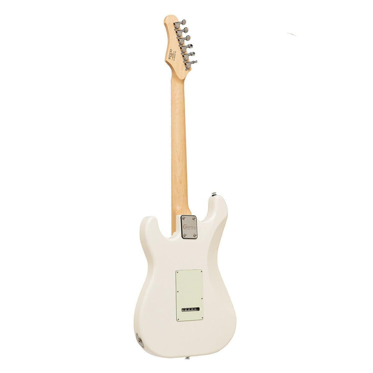 Crafter CHARLOTE SM OW – S-style elguitar HSS med gigbag (Olympic White)