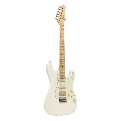 Crafter CHARLOTE SM OW – S-style elguitar HSS med gigbag (Olympic White)