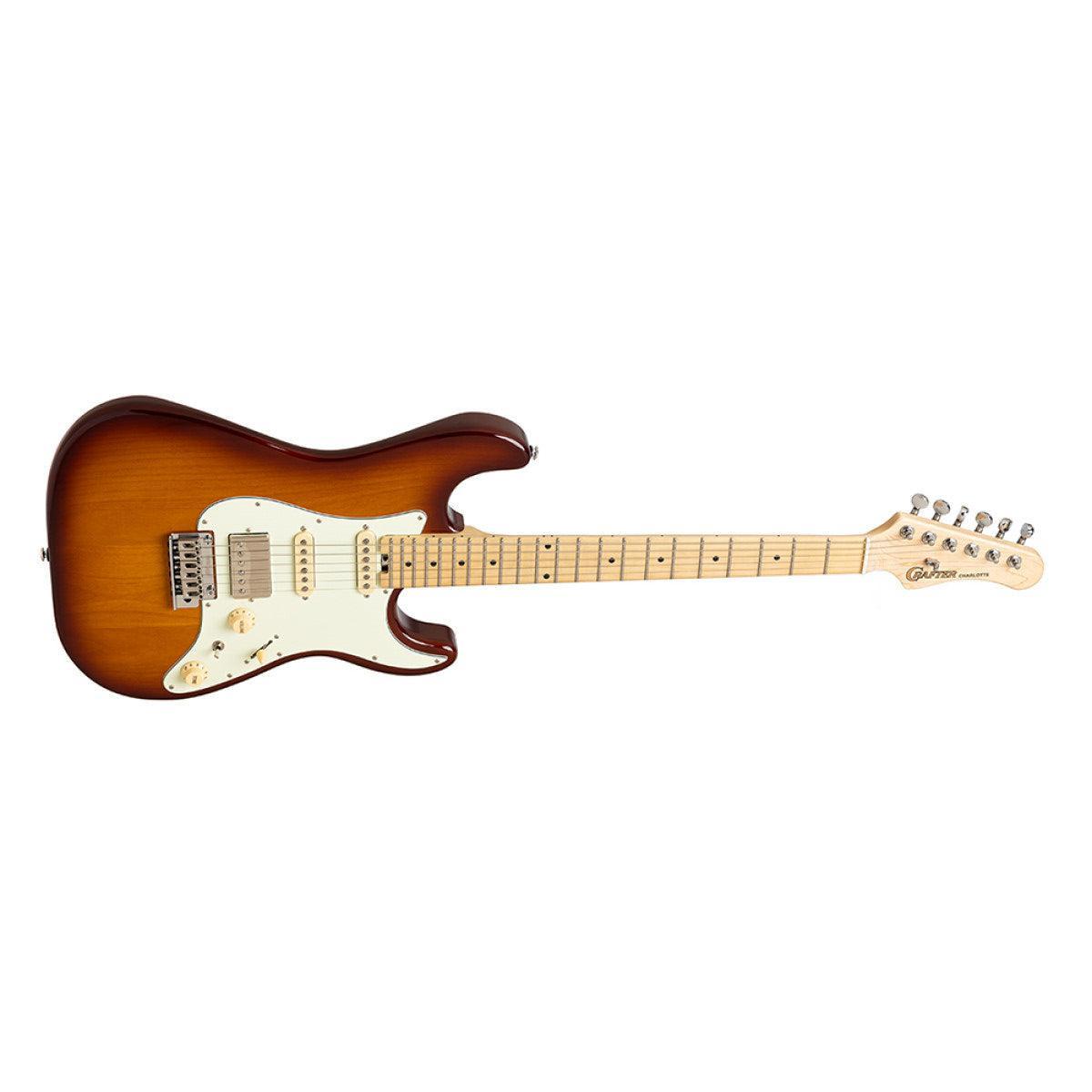 Crafter CHARLOTE SM TS Solid body S elektrisk guitar Charlotte serie, med taske, Tobacco sunburst finish