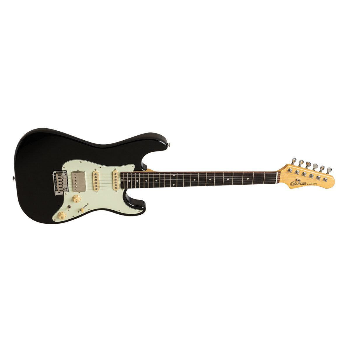 Crafter CHARLOTE SR CB Solidbody Elguitar Charlotte-serien, med gigbag, Cosmic Black finish