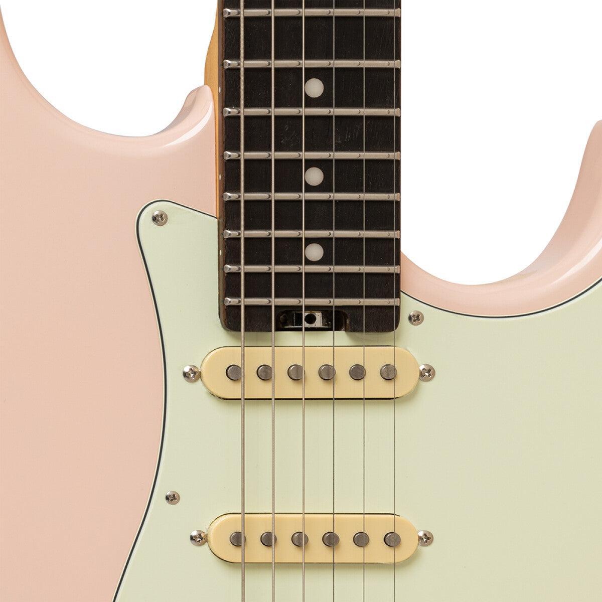 Crafter CHARLOTE SR SP – S-style elguitar HSS med gigbag (Seoul Pink)