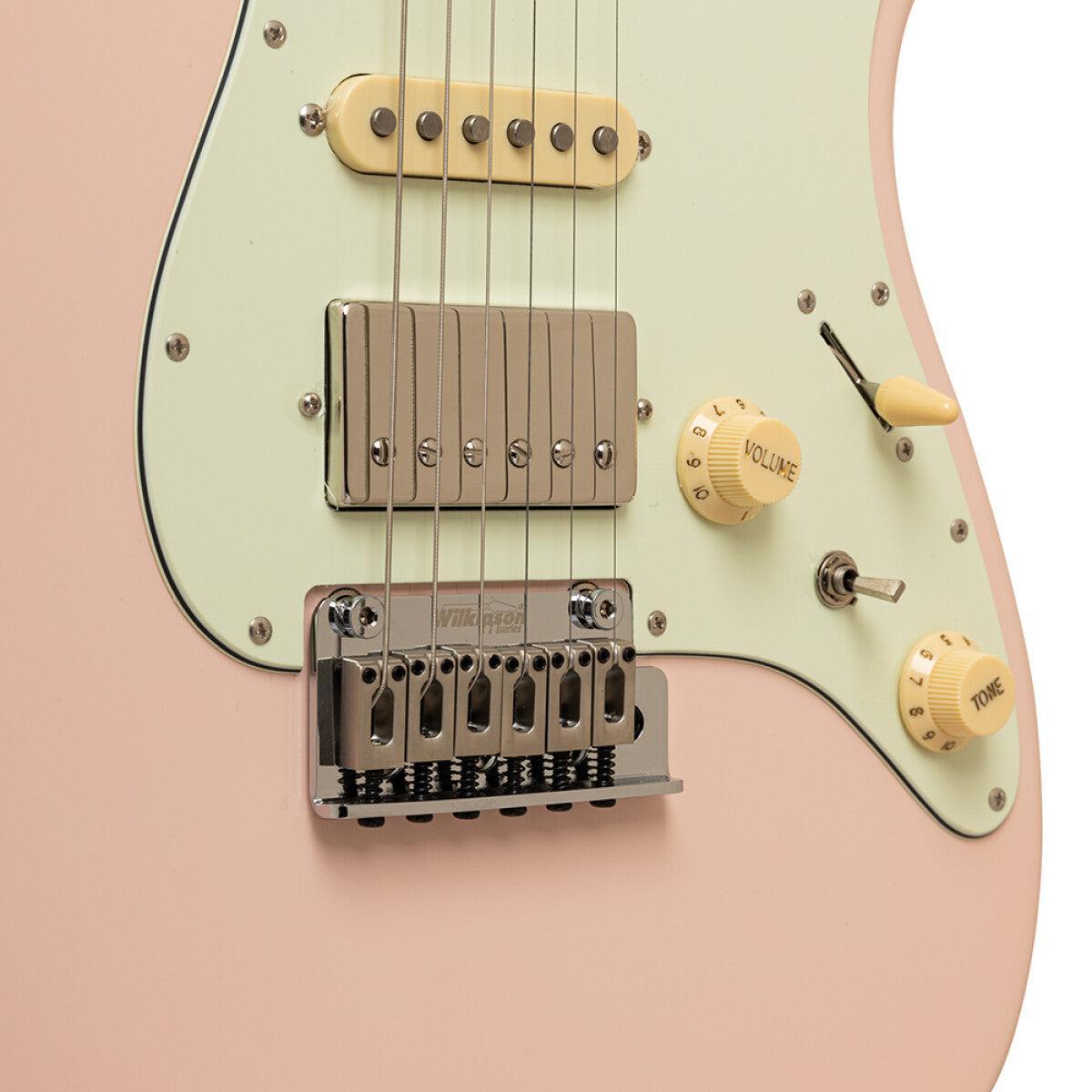 Crafter CHARLOTE SR SP – S-style elguitar HSS med gigbag (Seoul Pink)