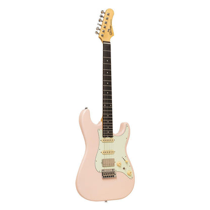 Crafter CHARLOTE SR SP – S-style elguitar HSS med gigbag (Seoul Pink)